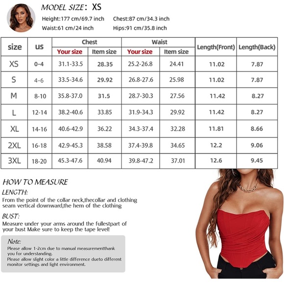 NWOT Black Corset Strapless Top, Black, Women’s XL - Picture 3 of 5